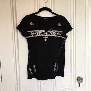 Lucky brand embroidered T-shirt